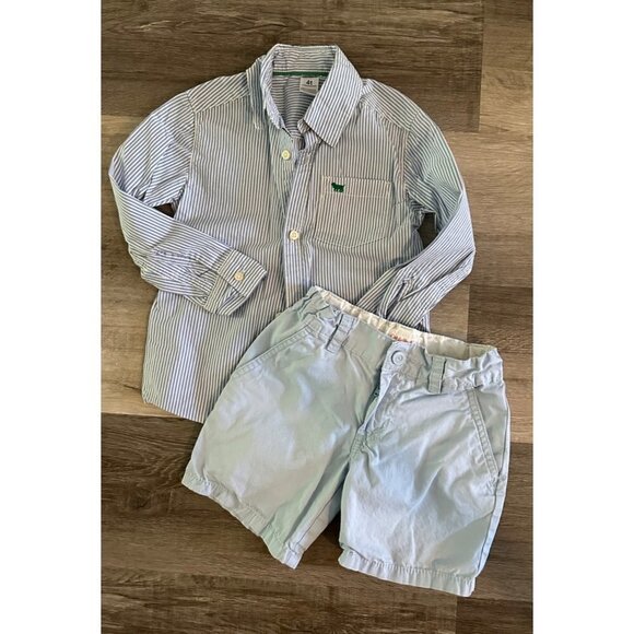 Seersucker Lightblue outfit bundle size 4/5 - Picture 1 of 2